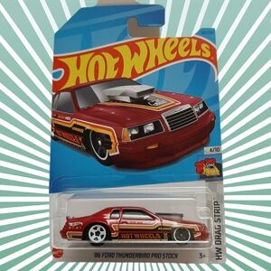 🍒4 for $20🍒 Hot Wheels Red '86 Ford Thunderbird Pro Stock Kids Toy Car